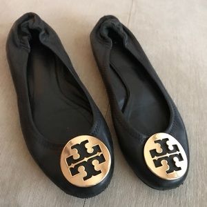 Tory Burch Black Flats